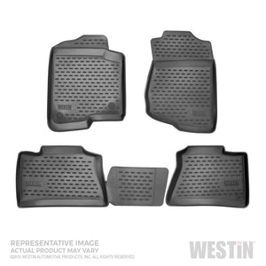 Westin 2020 GM Silverado/Sierra 1500 Dbl/Crew Cab Profile Floor Liners Front and 2nd Row - Black