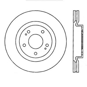 StopTech Power Slot 08-09 Evo 10 Slotted Left Front Rotor