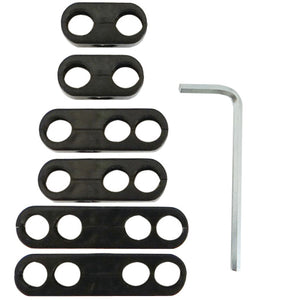 Moroso Spark Plug Wire Separator Kit w/Allen Wrench - Split Design - Black