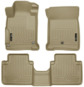 Husky Liners 2013 Honda Accord WeatherBeater Tan Front & 2nd Seat Floor Liners (4-Door Sedan Only)