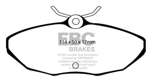 EBC 01-05 Ford Thunderbird 3.9 Yellowstuff Rear Brake Pads