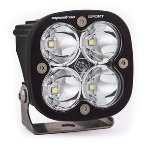 Baja Designs Squadron Sport Spot Pattern Black LED Light Pod - Clear