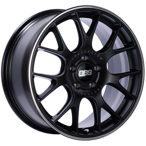 BBS CH-R 18x8 5x120 ET40 Satin Black Polished Rim Protector Wheel -82mm PFS/Clip Required