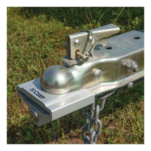 Curt Trailer Coupler Lock for 1-7/8in or 2in Flat Lip Couplers (Grey Aluminum)