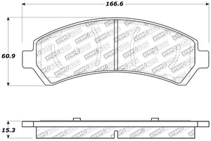 StopTech Sport Brake Pads w/Shims and Hardware - Rear