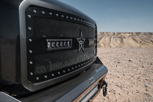 RBP RX-3 Midnight Ed. Black LED Bar Grille (Studded) 11-16 Ford Super Duty F250/F350 (Except Harley)