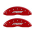 MGP 4 Caliper Covers Engraved Front & Rear SPORT Red finish silver ch