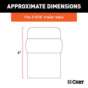 Curt Trailer Ball Cover (Fits 2-5/16in Balls Black Rubber Packaged)