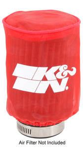 K&N Drycharger Air Filter Wrap - Round Straight - Red Closed Top 3in Inside Dia x 4in Height