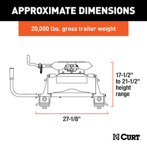 Curt Q20 5th Wheel Hitch w/Roller