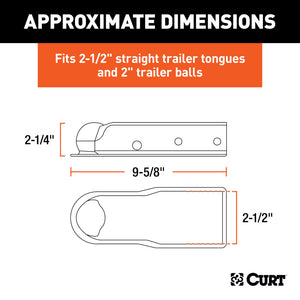 Curt QuickPin No-Latch 2in Trailer Coupler (2.5in Channel - 3500 lbs)