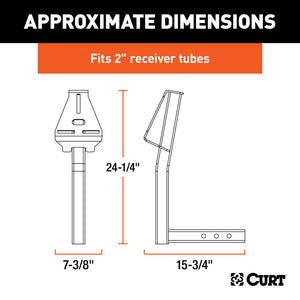 Curt Hitch-Mounted Spare Tire Mount (Fits 2in Receiver)