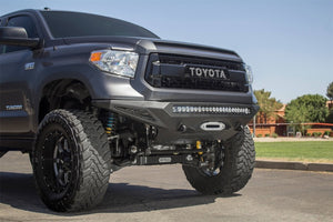 Addictive Desert Designs 2014+ Toyota Tundra Stealth Fighter Front Bumper w/Winch Mount & Sensors