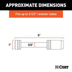 Curt 5/8in Hitch Lock (2in or 2-1/2in Receiver Barbell Chrome)