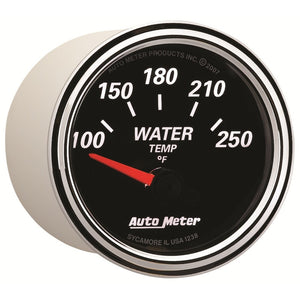 Autometer Designer Black II 52mm 250 Deg F Water Temp Gauge