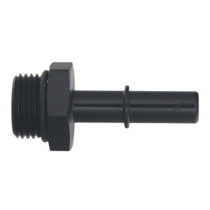 DeatschWerks 8AN ORB Male to 3/8in Male EFI Quick Connect Adapter - Anodized Matte Black