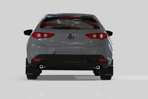 Rally Armor 19-24 Mazda3 Hatchback White UR Mud Flap w/Black Logo