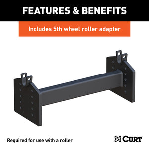 Curt E16 5th Wheel Hitch w/Roller & Rails