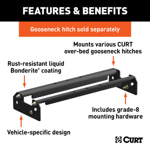 Curt 80-96 Ford F-250 Over-Bed Gooseneck Installation Brackets