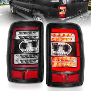 ANZO 2000-2006 Chevrolet Tahoe LED Tail Lights w/ Clear Lens Black Housing