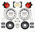 Wilwood Combination Parking Brake Rear Kit 12.88in Drilled Red 2013-Up Ford Focus ST w/ Lines