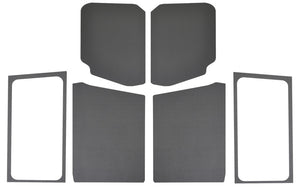 DEI 18-23 Jeep Wrangler JL 2-Door Boom Mat Complete Headliner Kit - 7 Piece - Gray Leather Look