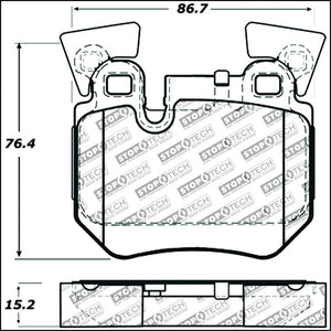 StopTech Performance 08-09 BMW 128i/135i Coupe Rear Brake Pads