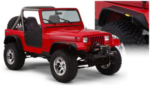 Bushwacker 87-95 Jeep Wrangler Flat Style Flares 4pc Excludes Renegade - Black