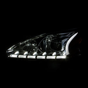 ANZO 2013-2014 Nissan Altima Projector Headlights w/ Plank Style Design Chrome