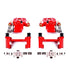 Power Stop 94-04 Ford Mustang Rear Red Calipers w/Brackets - Pair