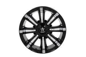 RBP 94R 20x10 6x139.7 BP / 6 BS 10mm Offset 108mm CB (Hub Centric) Black w/Chrome Inserts Wheel