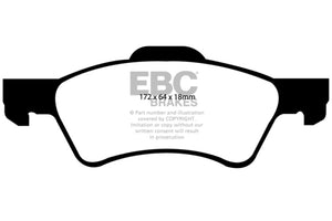 EBC 01-07 Chrysler Town & Country 3.3 Rear Rotors Greenstuff Front Brake Pads