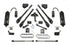 Fabtech 11-16 Ford F250 4WD 6in 4Link Sys w/4.0 R/R & 2.25