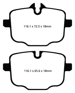 EBC 10+ BMW 535i 3.0 Turbo (F10) Greenstuff Rear Brake Pads