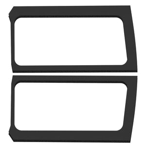 DEI 18-23 Jeep Wrangler JL 2-Door Boom Mat Rear Side Window Trim - 2 Piece - Black Leather Look