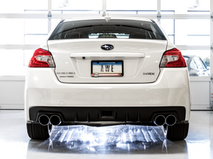 AWE Tuning Subaru WRX/STI VA/GV Sedan Track Edition Exhaust - Chrome Silver Tips (102mm)