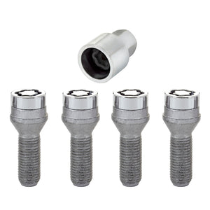 McGard Wheel Lock Bolt Set - 4pk. (Cone Seat) M14X1.5 / 17mm Hex / 31.0mm Shank Length - Chrome