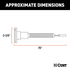 Curt RV Harness - 6 Way Adapter Kit (4-Way Flat Vehicle to 6-Way Round)