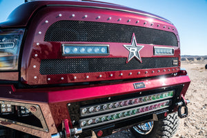 RBP RX-3 Midnight Edition Black LED Bar Grille (Studded) 13-17 Dodge Ram 2500/3500