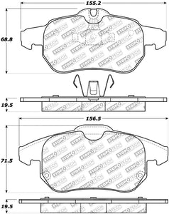 StopTech 06-11 Saab 9-3 Street Select Brake Pads w/Hardware - Front