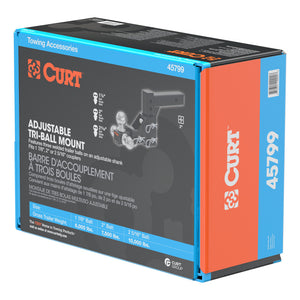 Curt Adjustable Tri-Ball Mount (2in Shank 1-7/8in 2in & 2-5/16in Balls)