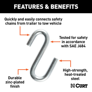 Curt Certified 3/8in S-Hook (2000lbs)