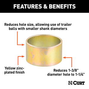 Curt Reducer Bushing (From 1-3/8in to 1-1/4in Shank)