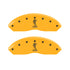 MGP 4 Caliper Covers Engraved Front & Rear Tiffany Snake Yellow Finish Black Char 2004 Ford Mustang