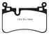 EBC 08-13 Mercedes-Benz C63 AMG (W204) 6.2 Redstuff Rear Brake Pads