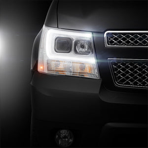 Spyder 07-14 Chevy Suburban/1500/2500/Tahoe V2 Projector Headlights Chrome PRO-YD-CSUB07V2-DRL-C