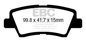 EBC 12+ Hyundai Azera 3.3 Greenstuff Rear Brake Pads