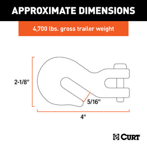 Curt 5/16in Clevis Grab Hook (4700lbs)