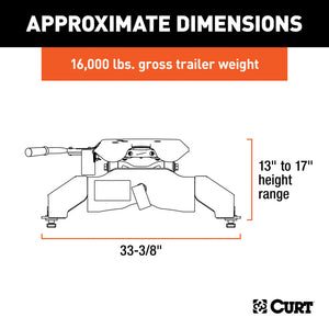 Curt A16 5th Wheel Hitch w/Ford Puck System Legs