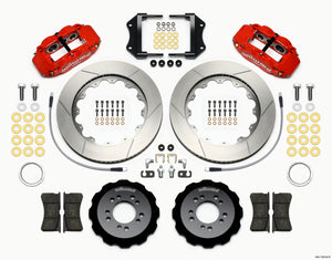 Wilwood Narrow Superlite 6R Front Hat Kit 14.00in Red 2013-Up Ford Focus ST w/ Lines